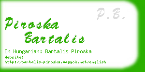 piroska bartalis business card